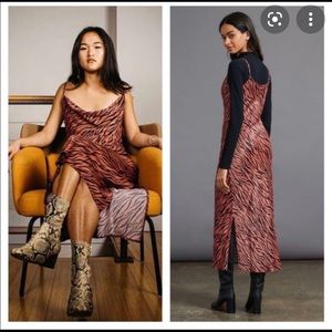 Anthropologie bias cut slip dress XL